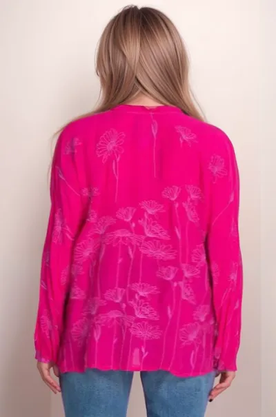 Johnny Was Daisy Arianda Bishop Sleeves Blouse Plus Size C18222 Boho Chic