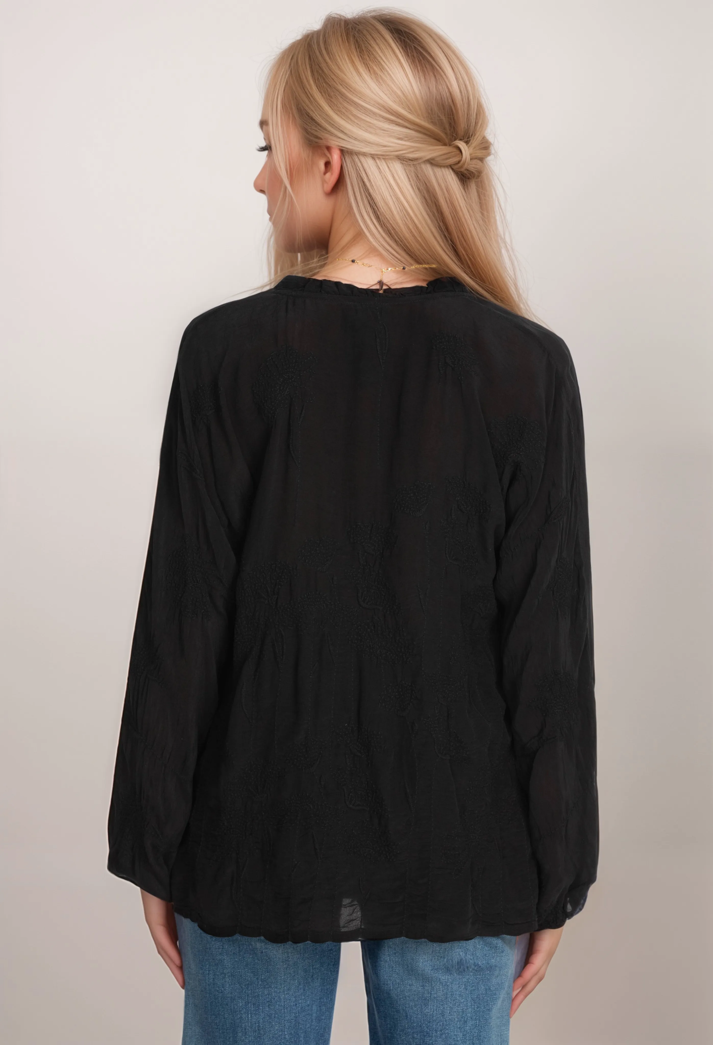 Johnny Was Daisy Arianda Bishop Sleeves Blouse Plus Size C18222 Boho Chic