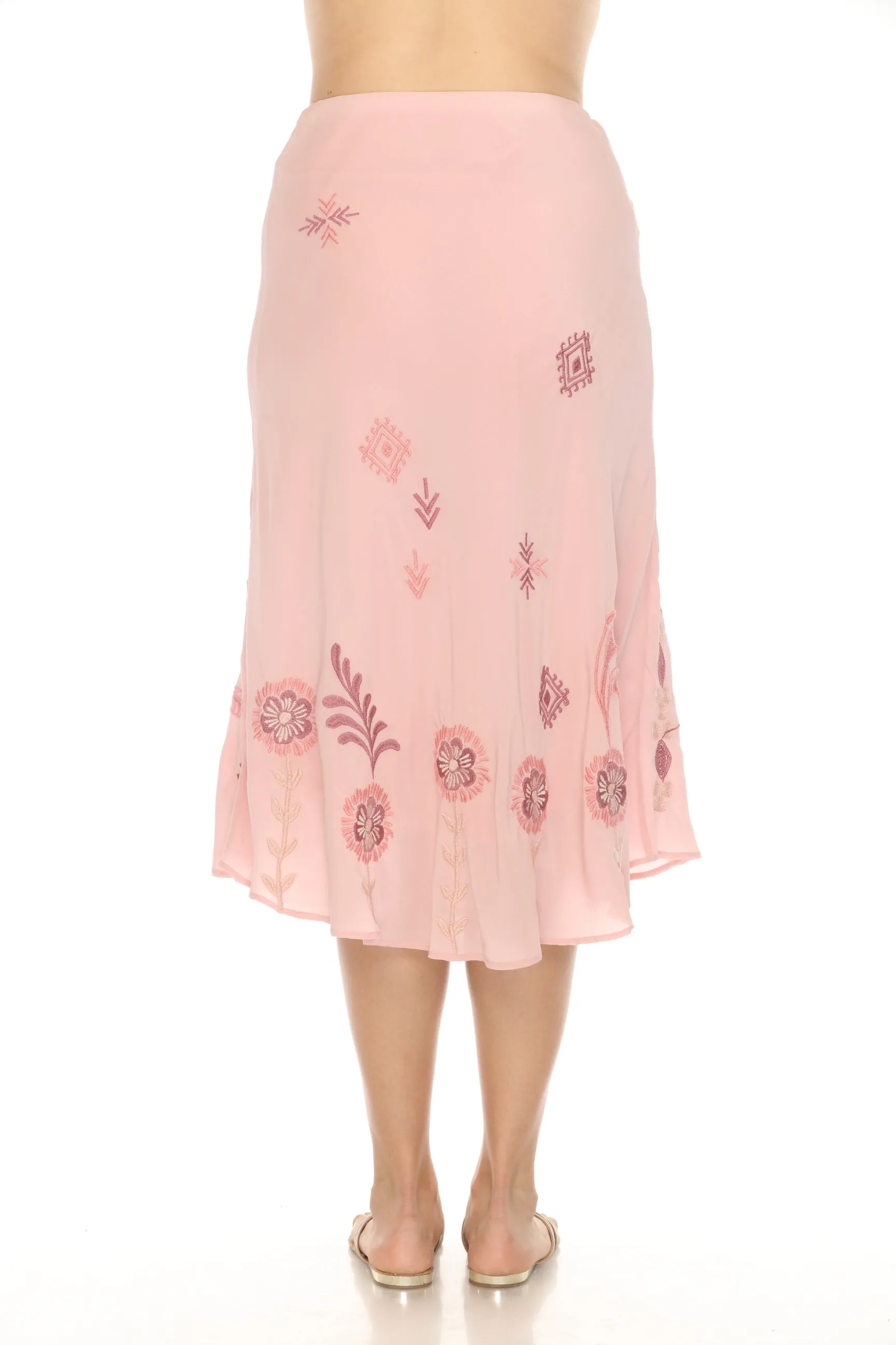 Johnny Was Workshop Bellania Bias Silk Midi Skirt W72324 *