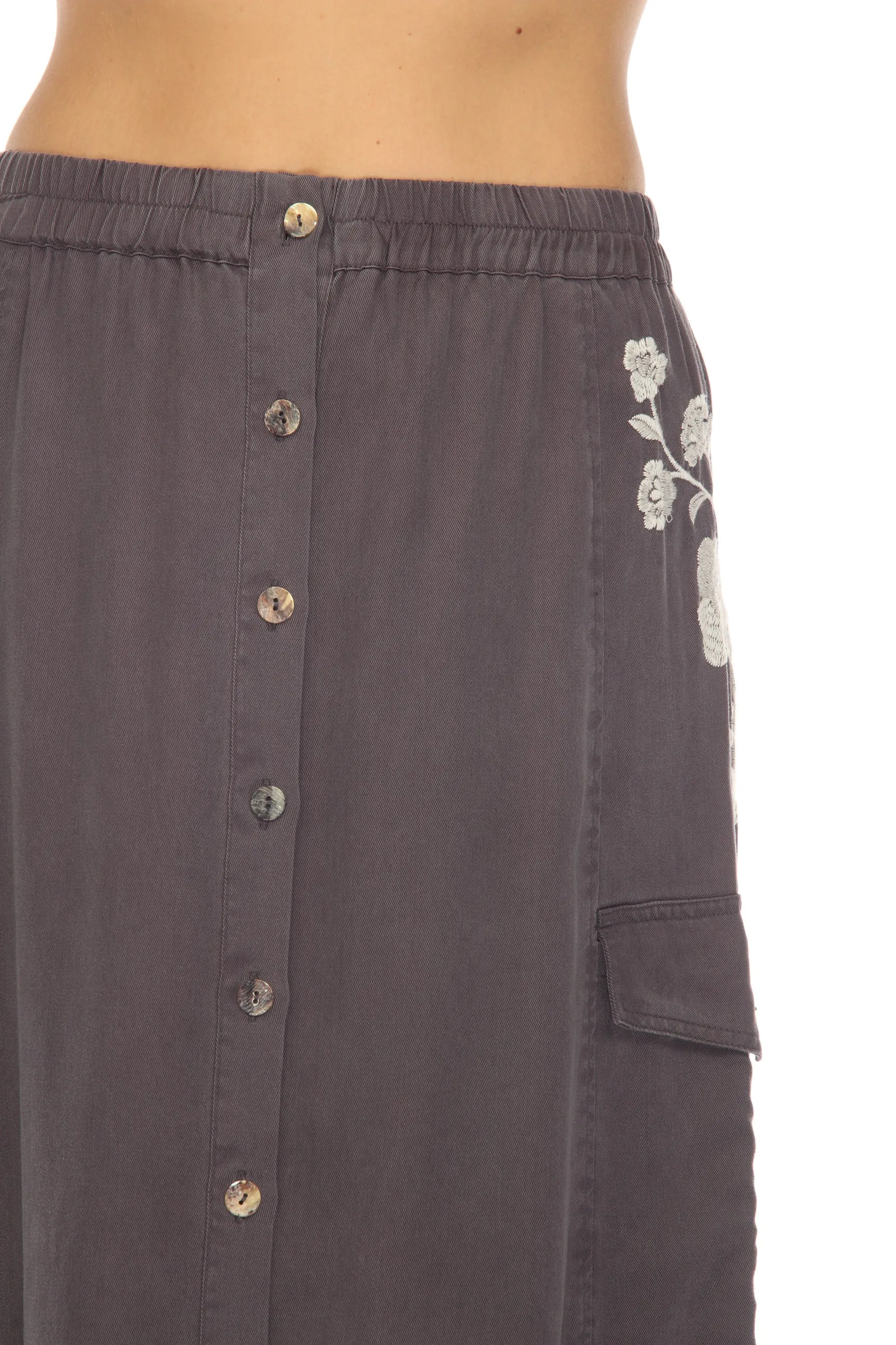 Johnny Was Workshop Sylvie Maxi Cargo Skirt Boho Chic W71523