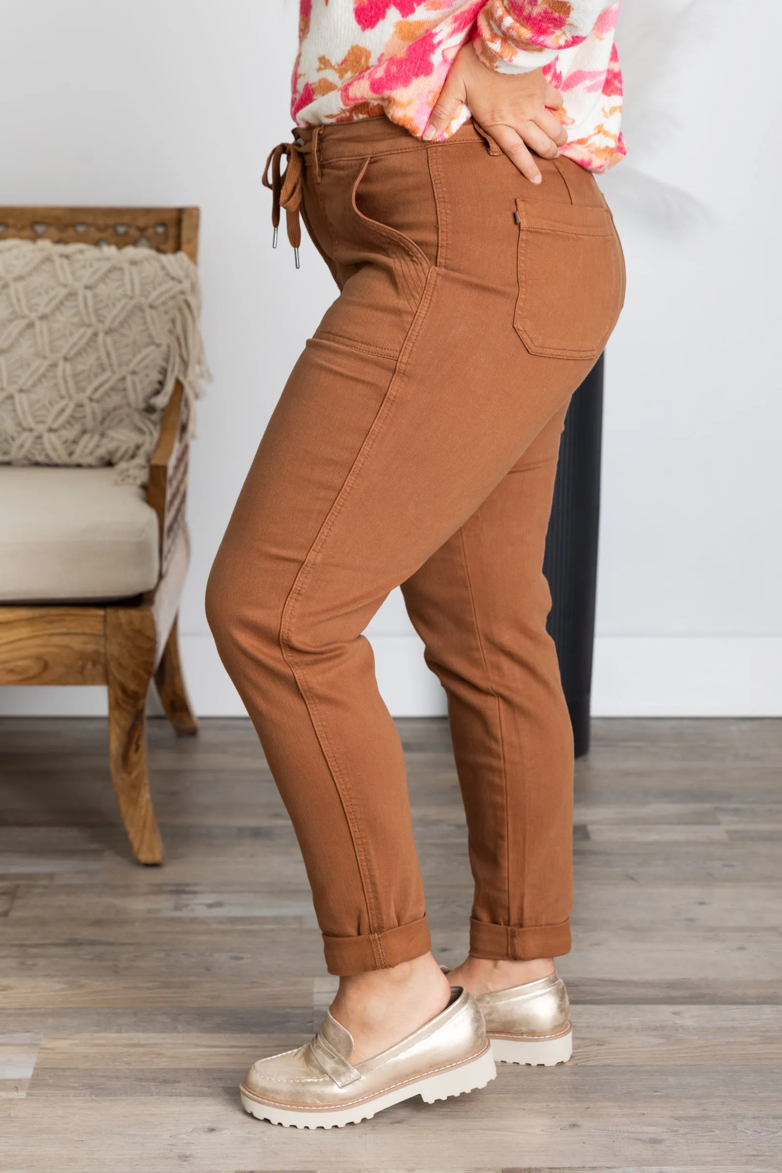 Judy Blue Camel Pull On Jogger Jeans