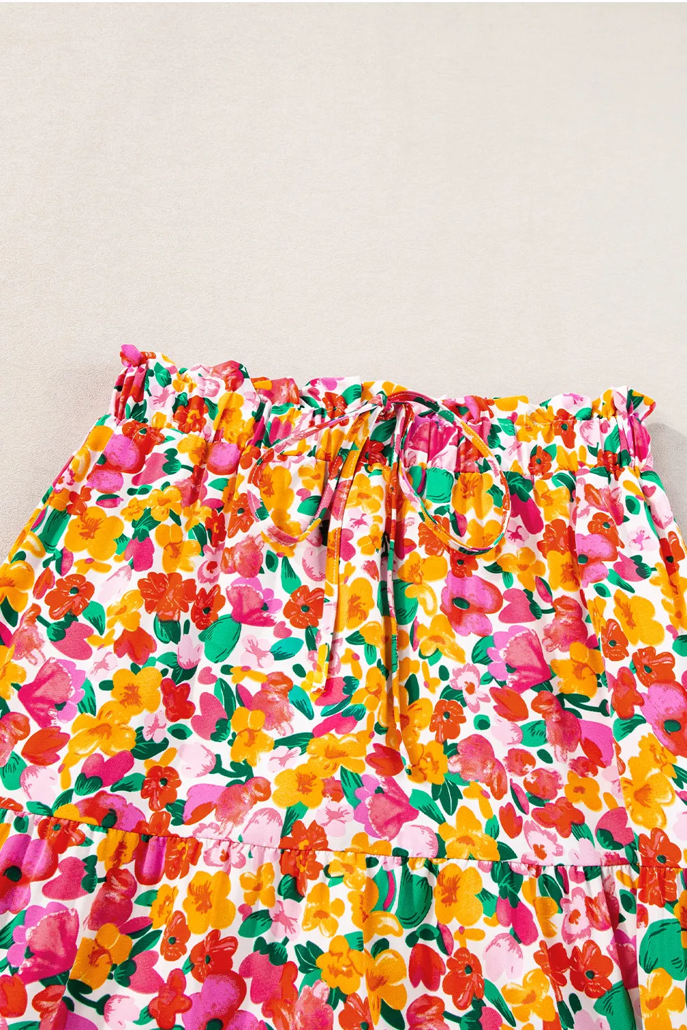 KaleaBoutique Beautiful Boho Floral Print Tiered Long Skirt