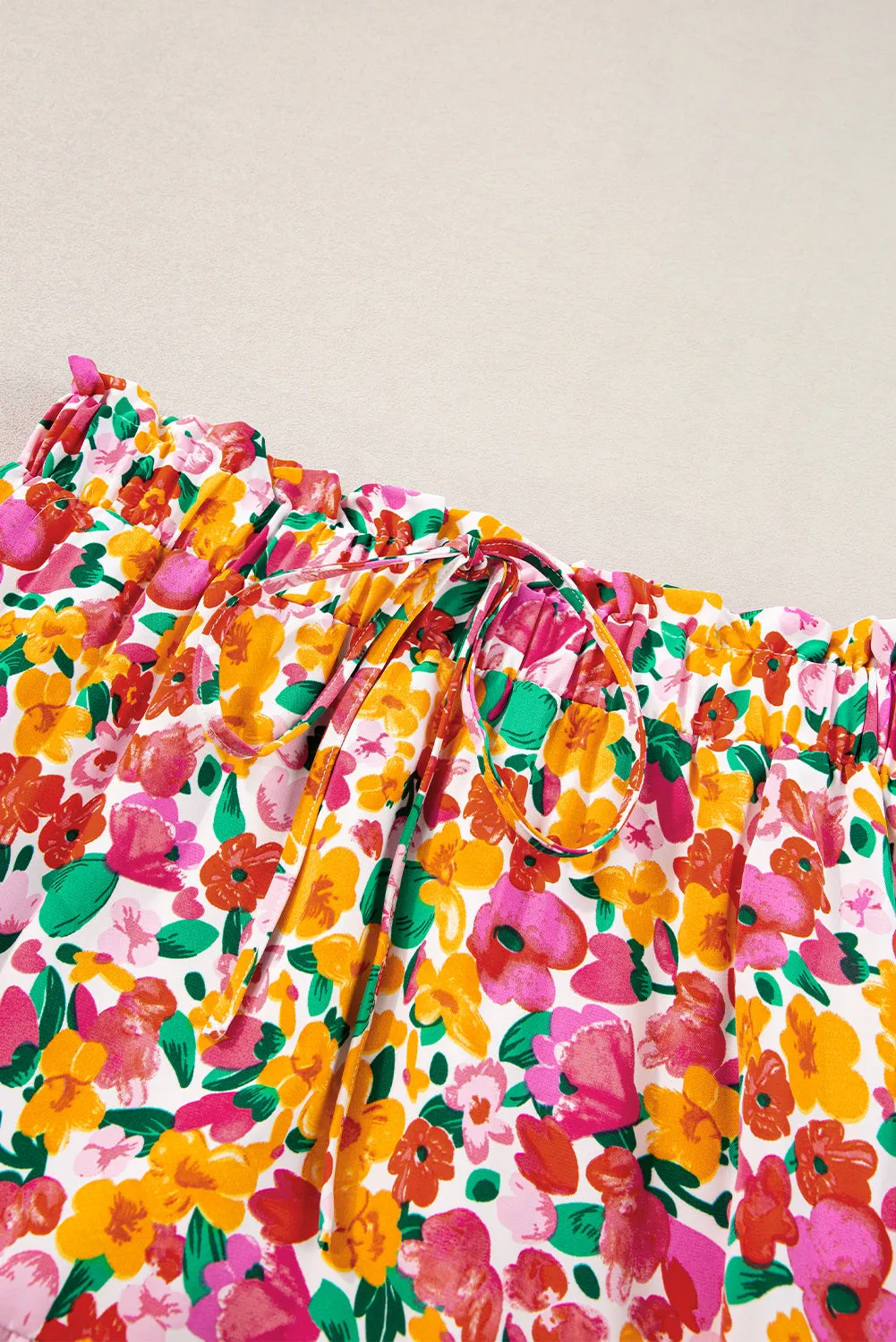KaleaBoutique Beautiful Boho Floral Print Tiered Long Skirt