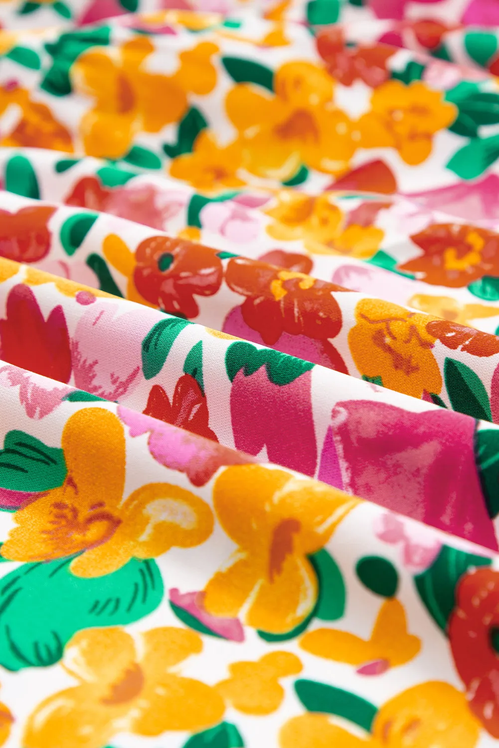 KaleaBoutique Beautiful Boho Floral Print Tiered Long Skirt