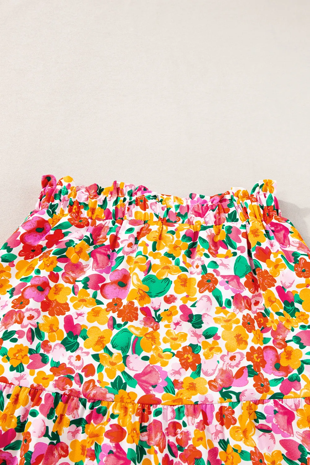 KaleaBoutique Beautiful Boho Floral Print Tiered Long Skirt
