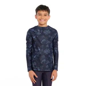Kids Blue Bay Floral LS Rashie