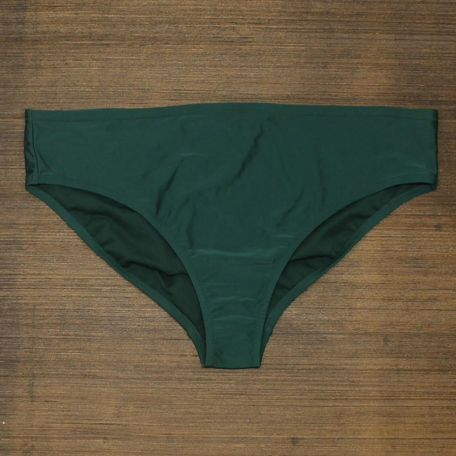 Kona Sol Plus Size High Coverage Hipster Bikini Bottom Dark Green 20W/22W