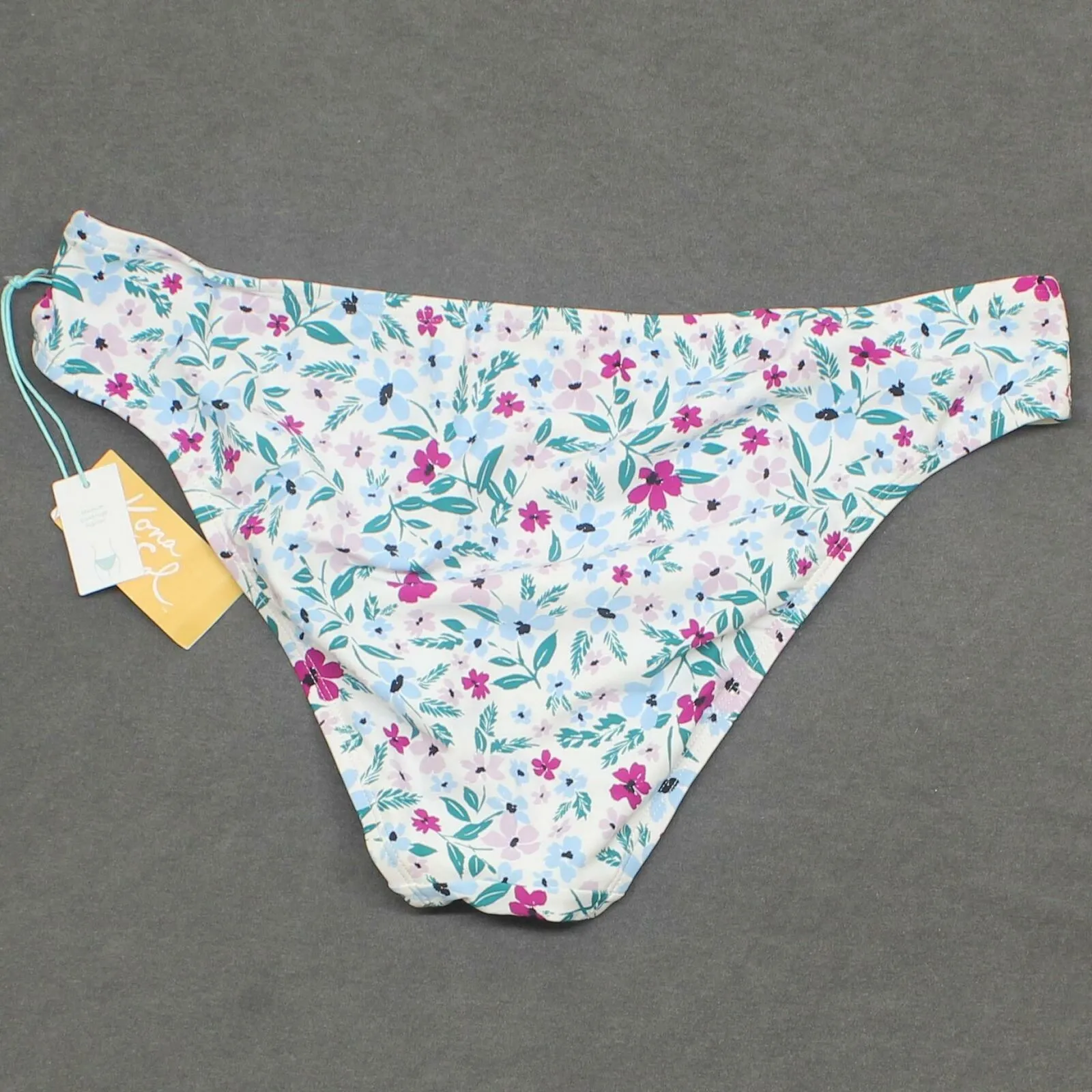 Kona Sol Women's Floral Mid Coverage Hipster Bikini Bottom
