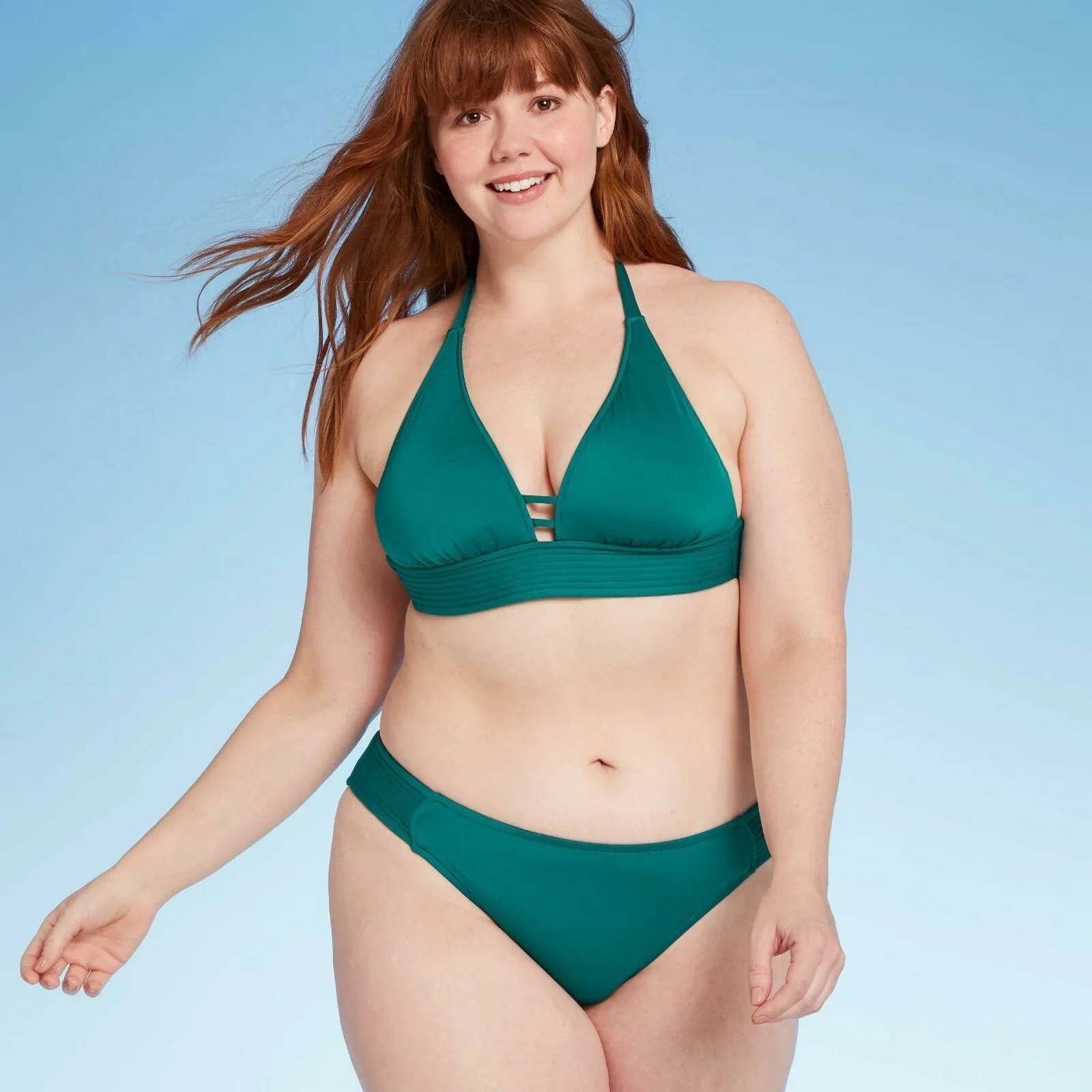 Kona Sol Women's Stitched Hipster Medium Coverage Bikini Bottom