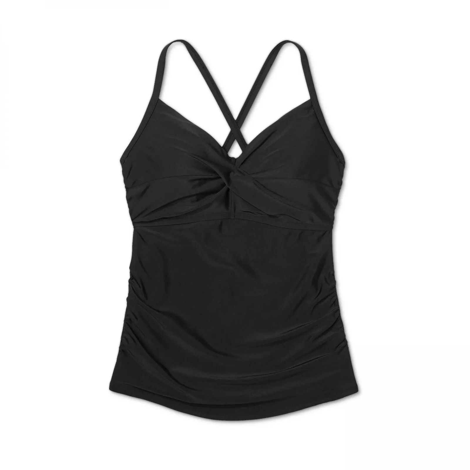 Kona Sol Women's Twist Front Tankini Swimsuit Swim Top