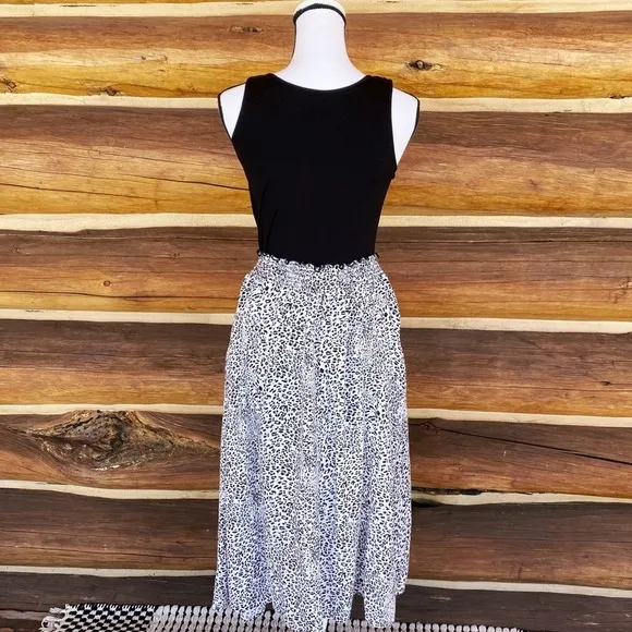 KORI Animal Print Maxi Skirt Womens size S
