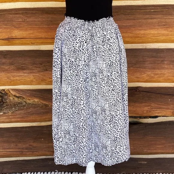 KORI Animal Print Maxi Skirt Womens size S