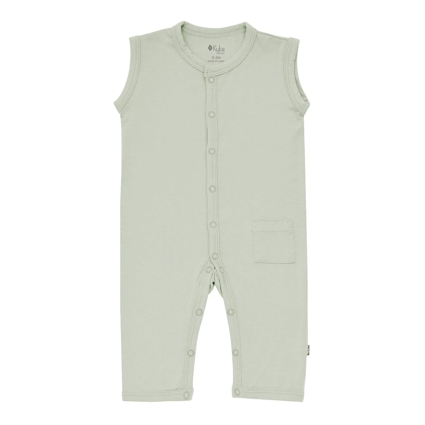 Kyte Sleeveless Romper- Aloe