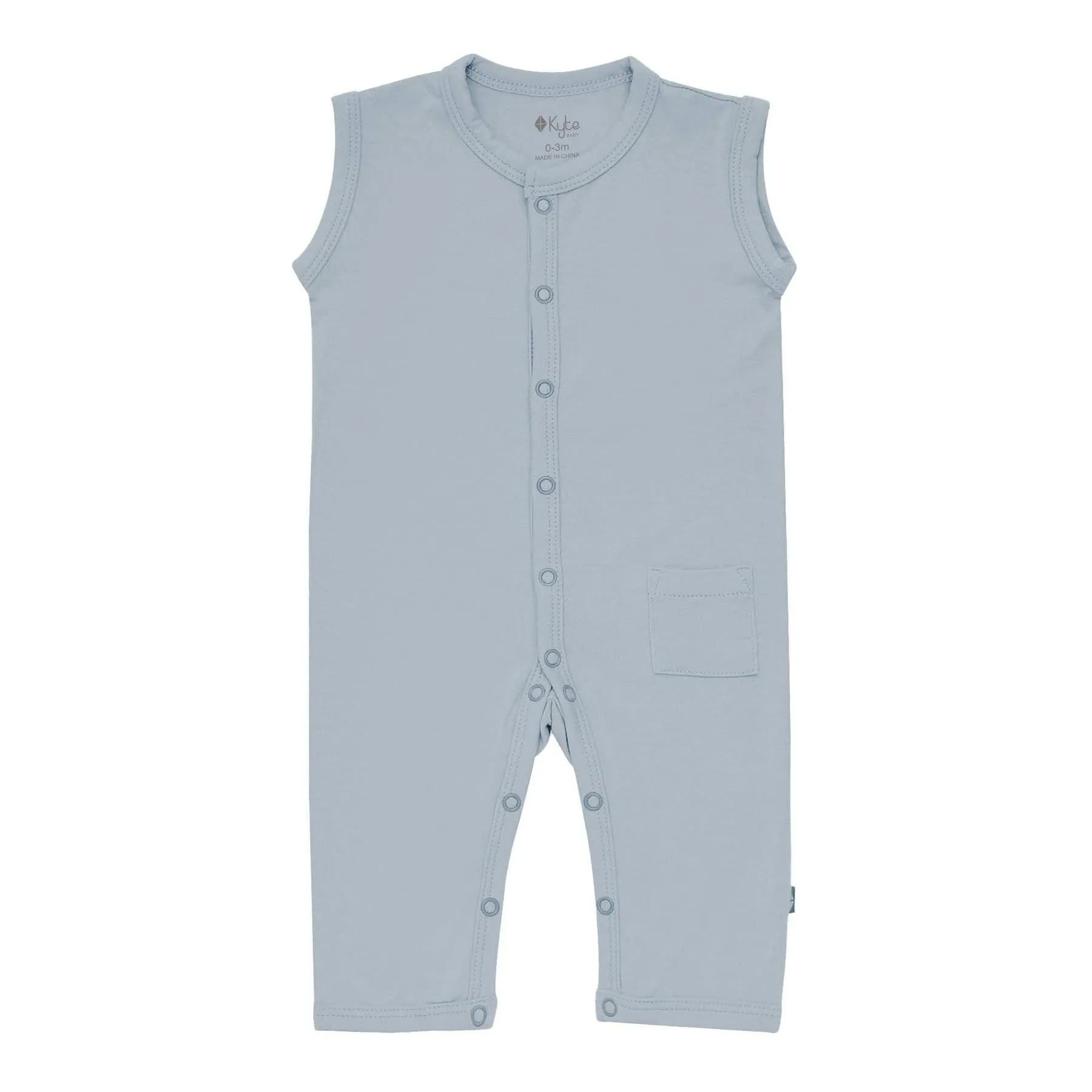 Kyte Sleeveless Romper- Fog