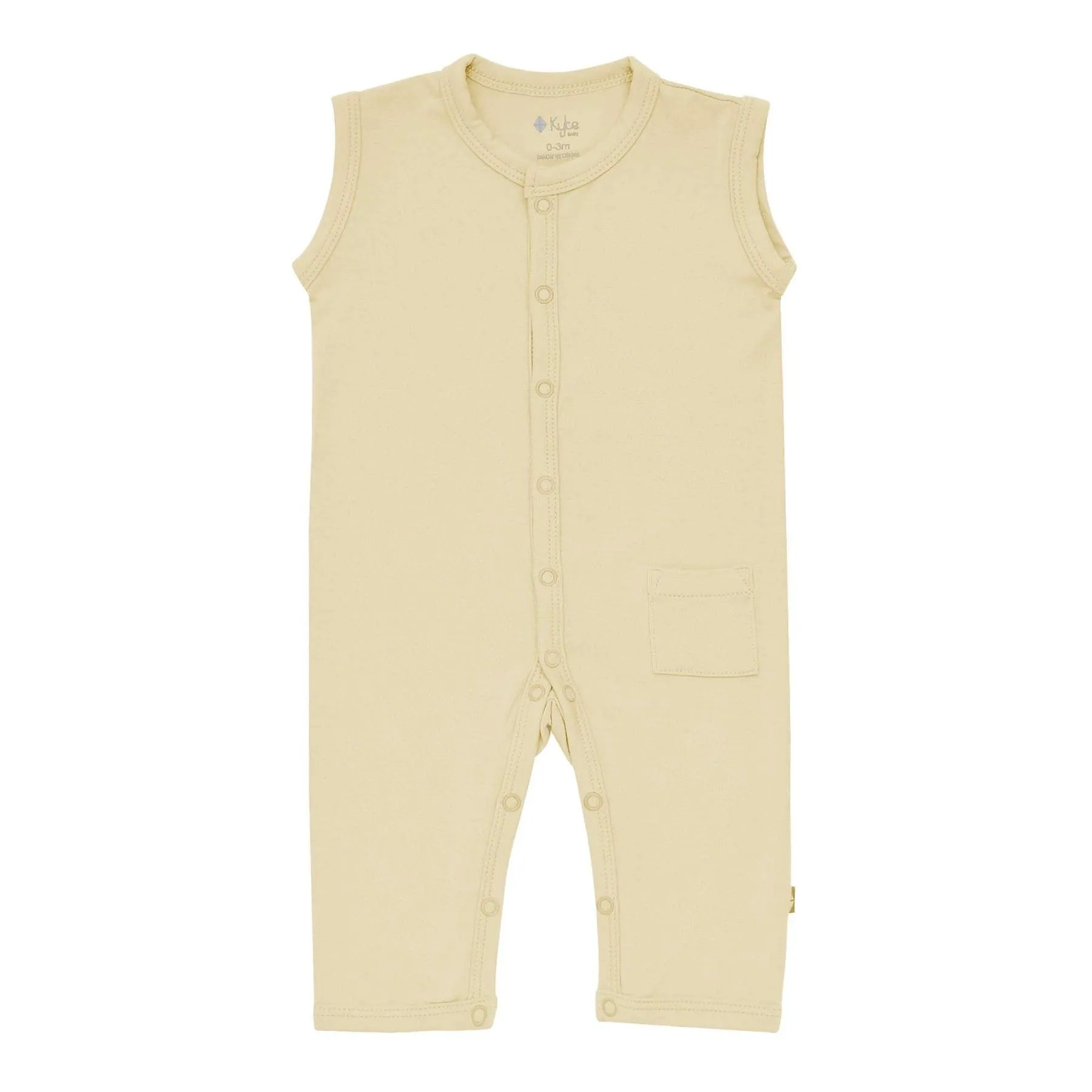 Kyte Sleeveless Romper- Wheat