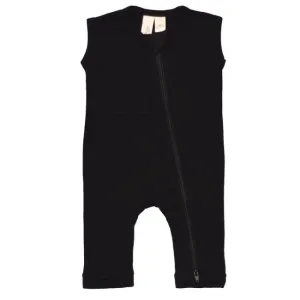 Kyte Zippered Sleeveless Romper- Midnight