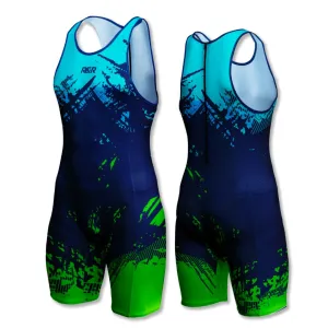 Lagoon Splash Men's Zipper Back Kneeskin Tech Suit Swimsuit