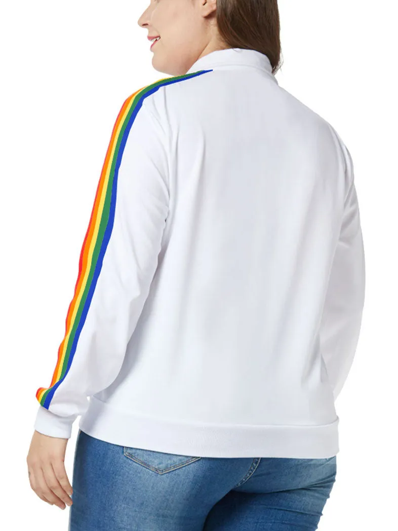 Large Size Women's Fat Mm Autumn and Winter Wear Ladies Jacket Cardigan Baseball Uniform