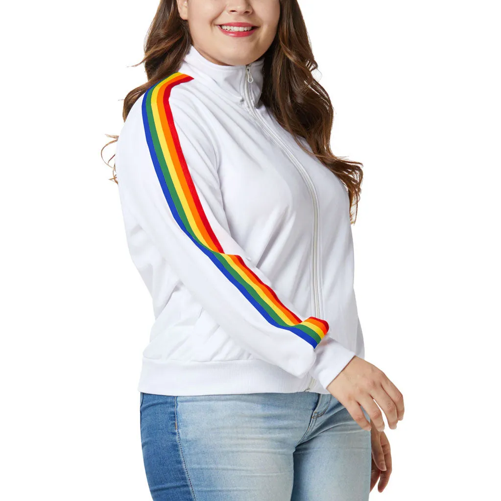 Large Size Women's Fat Mm Autumn and Winter Wear Ladies Jacket Cardigan Baseball Uniform