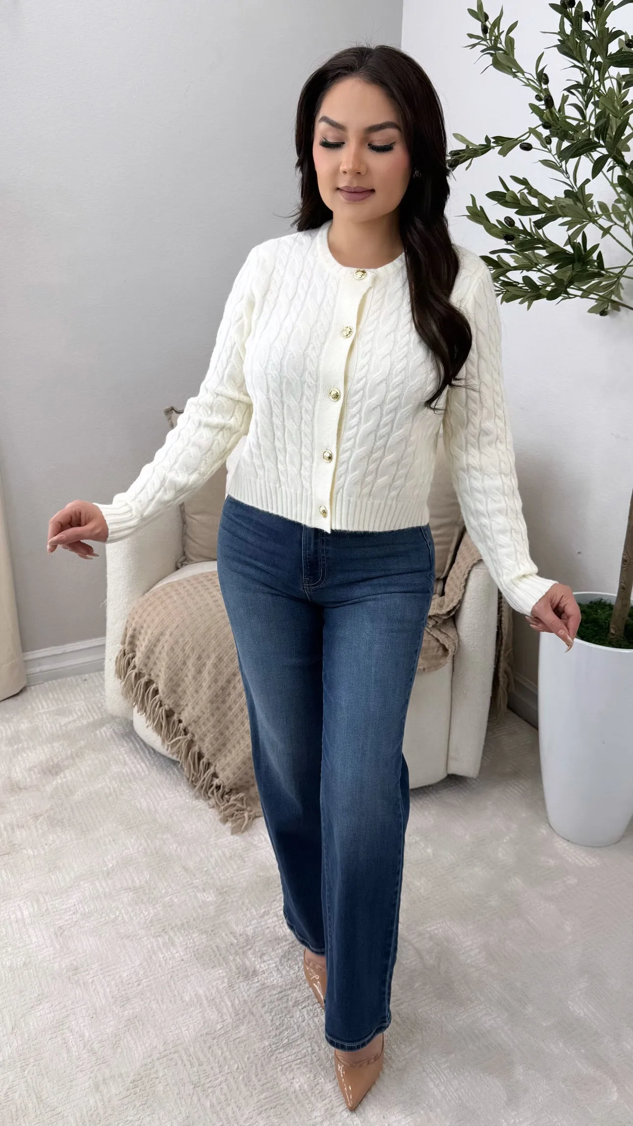 LAUREN IVORY CARDIGAN