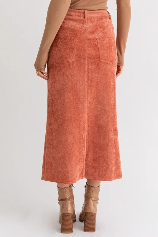 LE LIS Cord Maxi Skirt