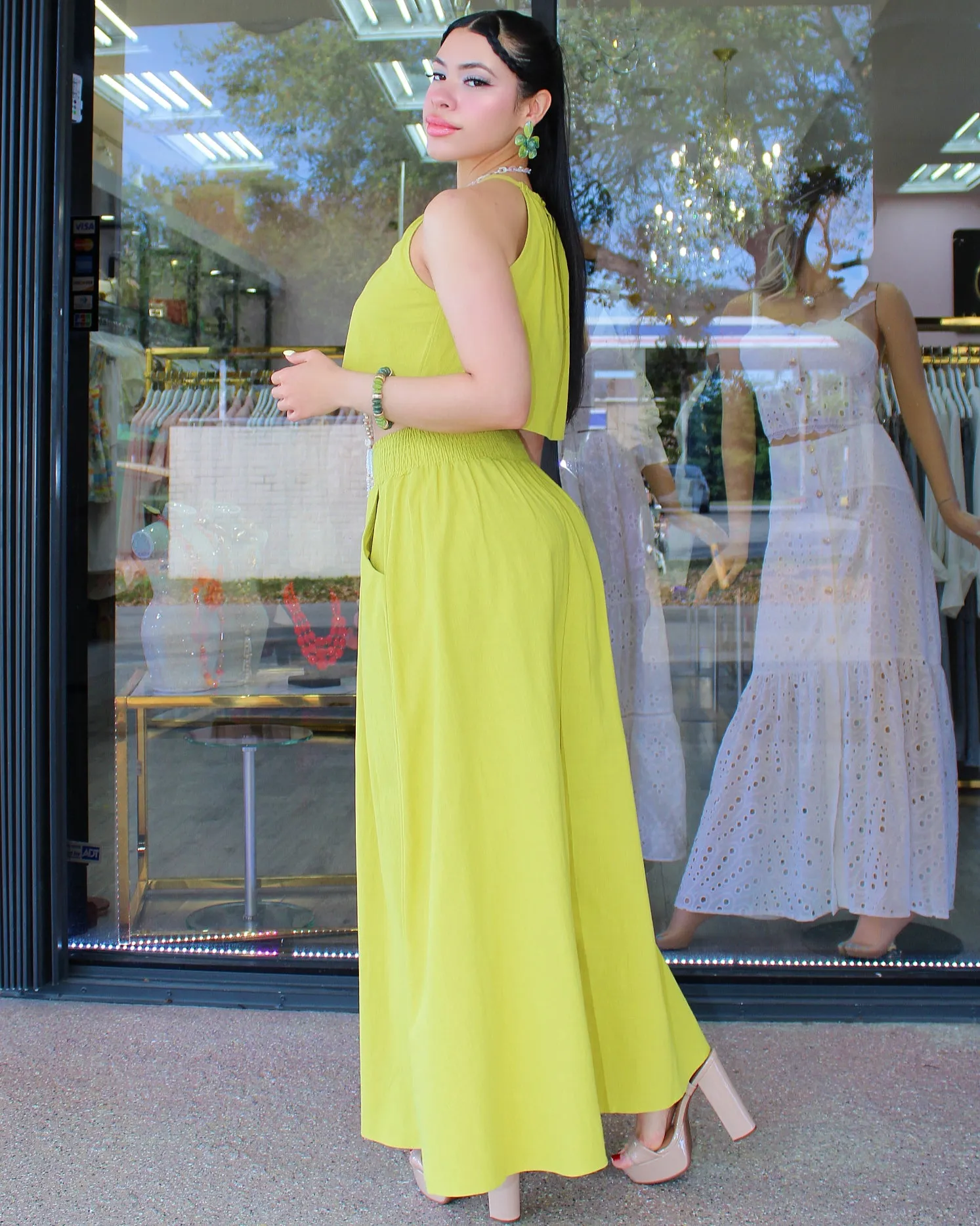 Lima Limon Linen 2 Piece Skirt Set
