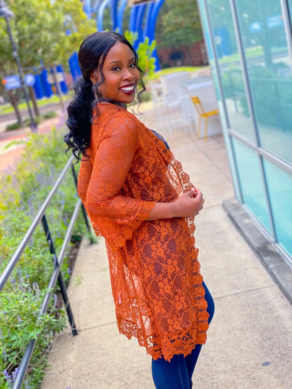 Long Lace Kimono