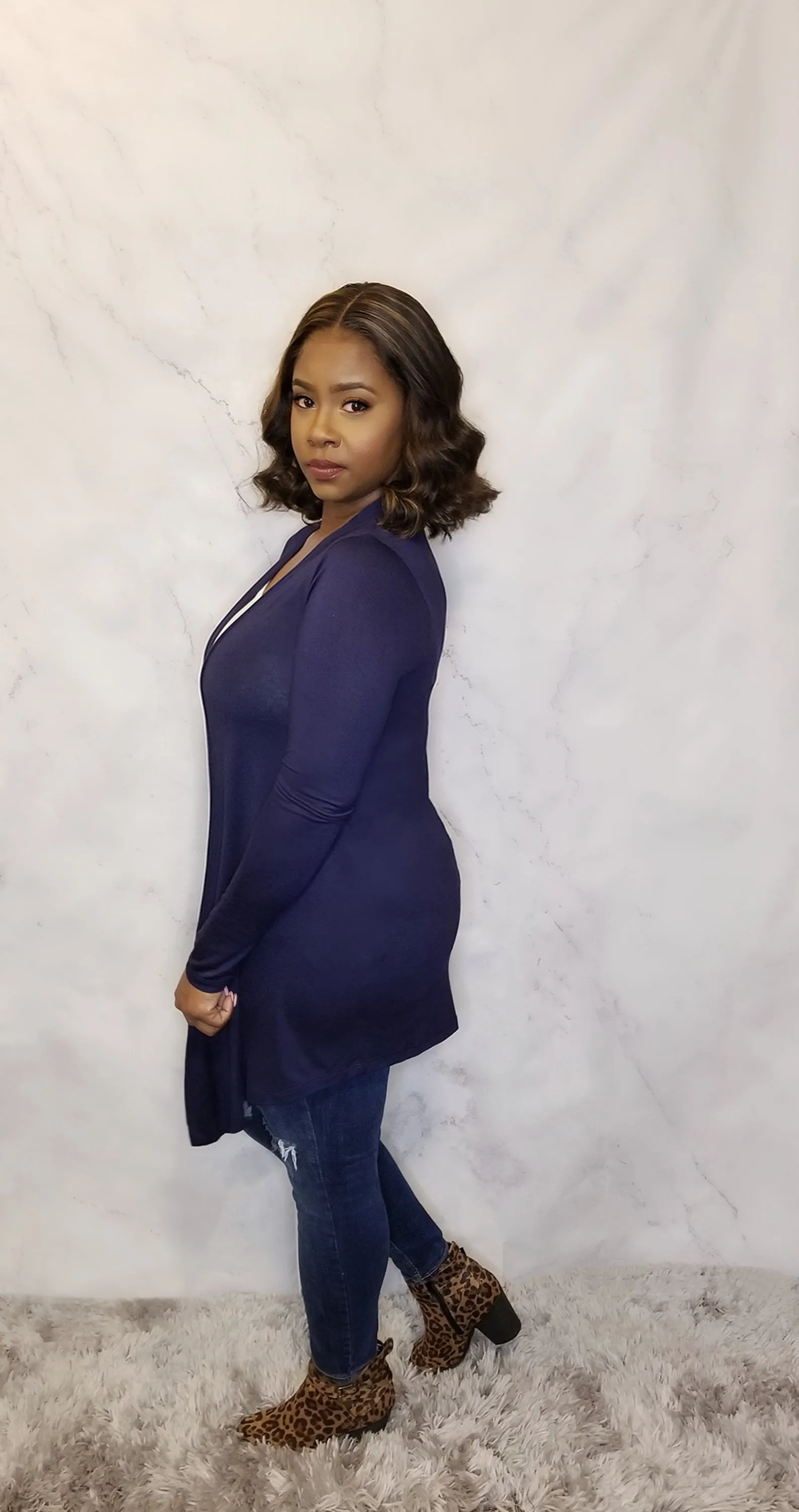 Long Sleeve Open Front Cardigan