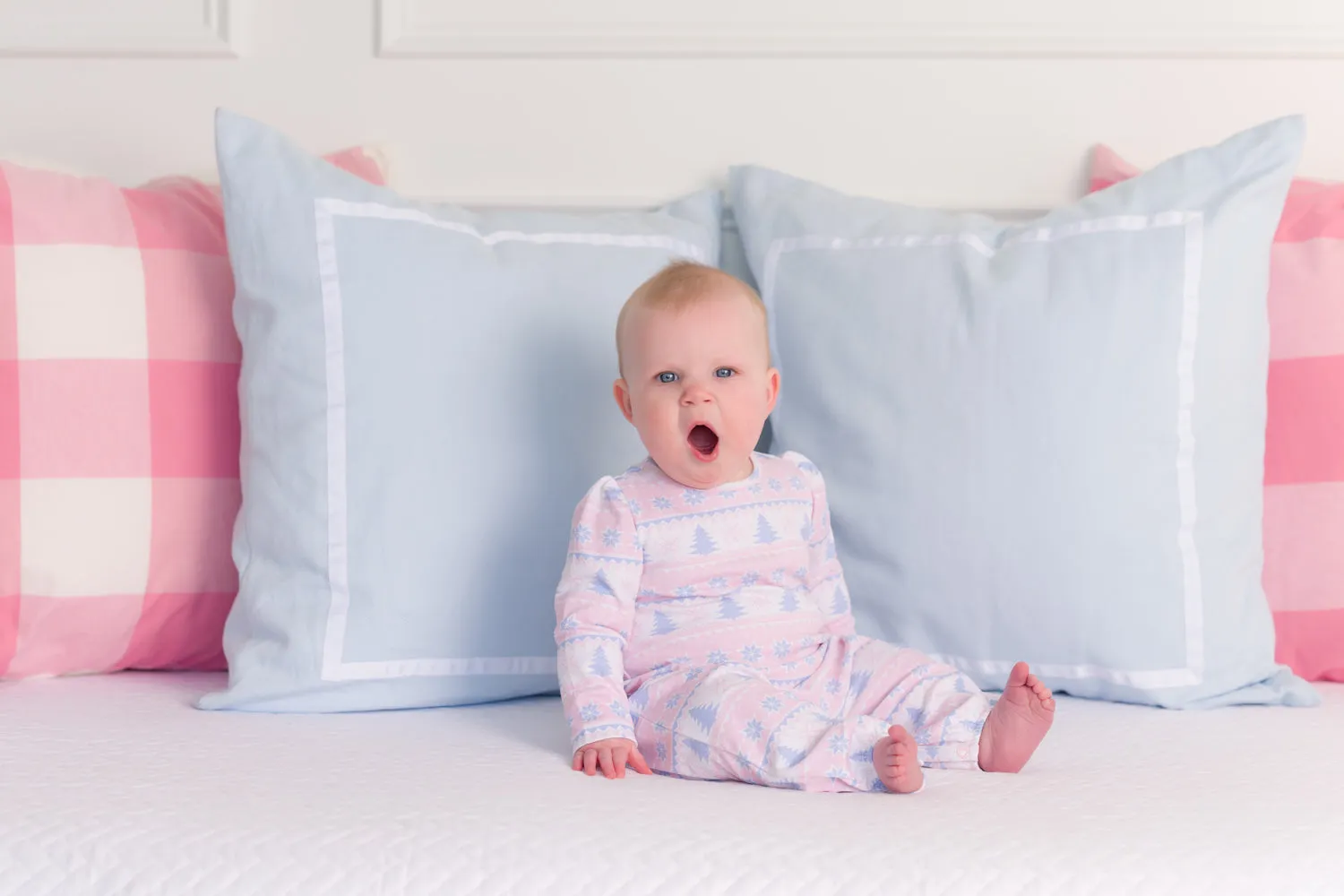 Long Sleeve Penny's Playsuit - Fairisle Flurries (Pink)