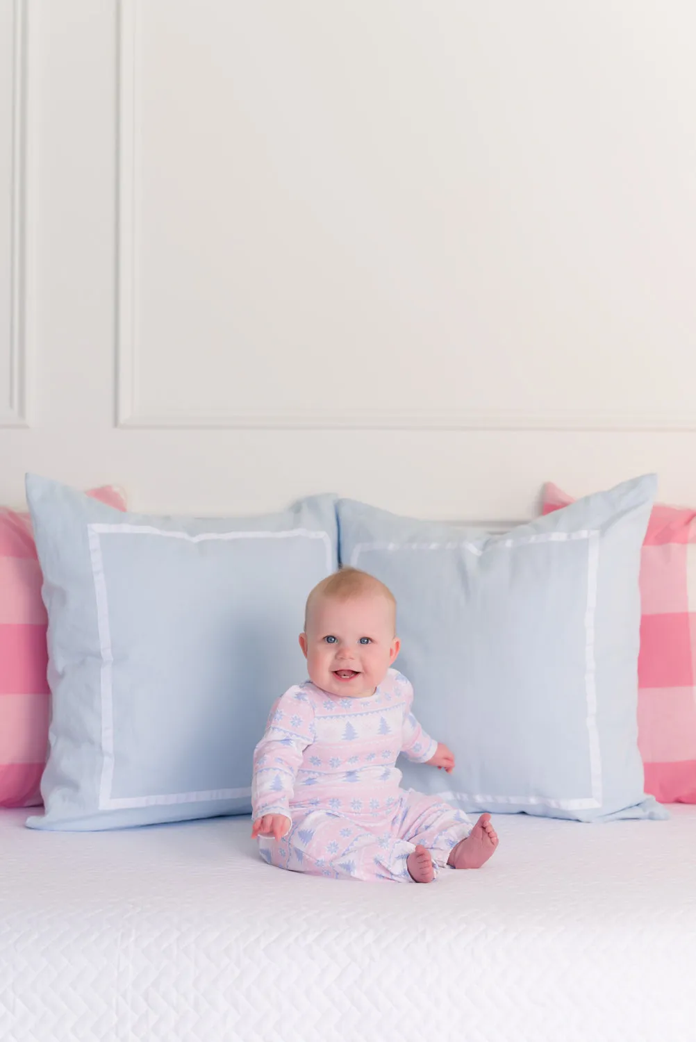 Long Sleeve Penny's Playsuit - Fairisle Flurries (Pink)