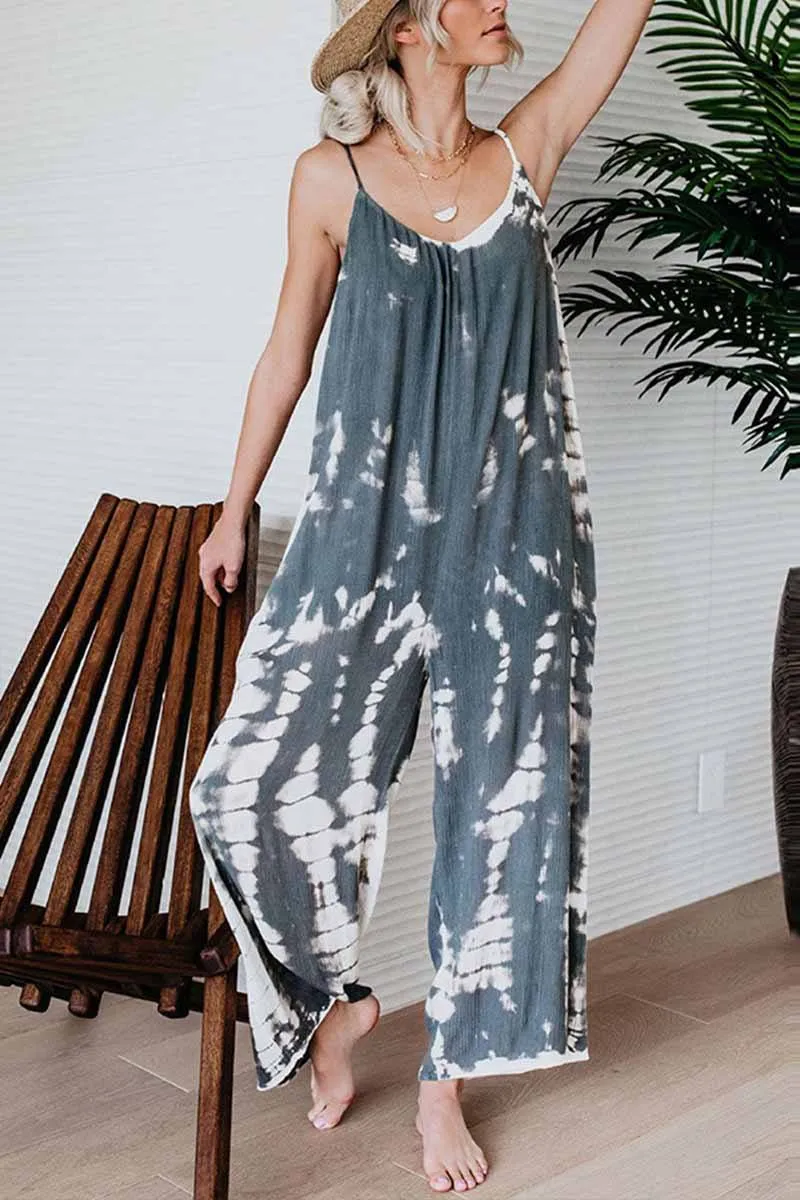 Loose Tie-dye Cute Jumpsuit