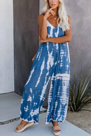 Loose Tie-dye Cute Jumpsuit