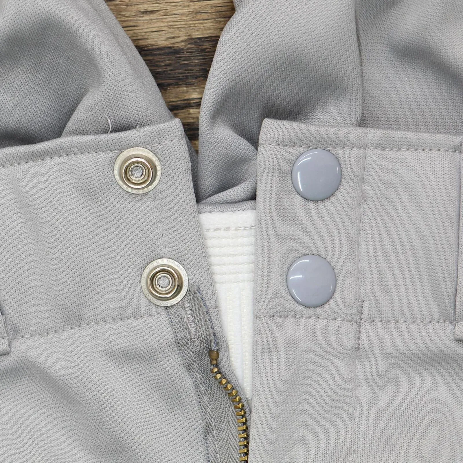 Majestic Boys 2 Button Back Pockets Youth Baseball Pants 8300 Gray L