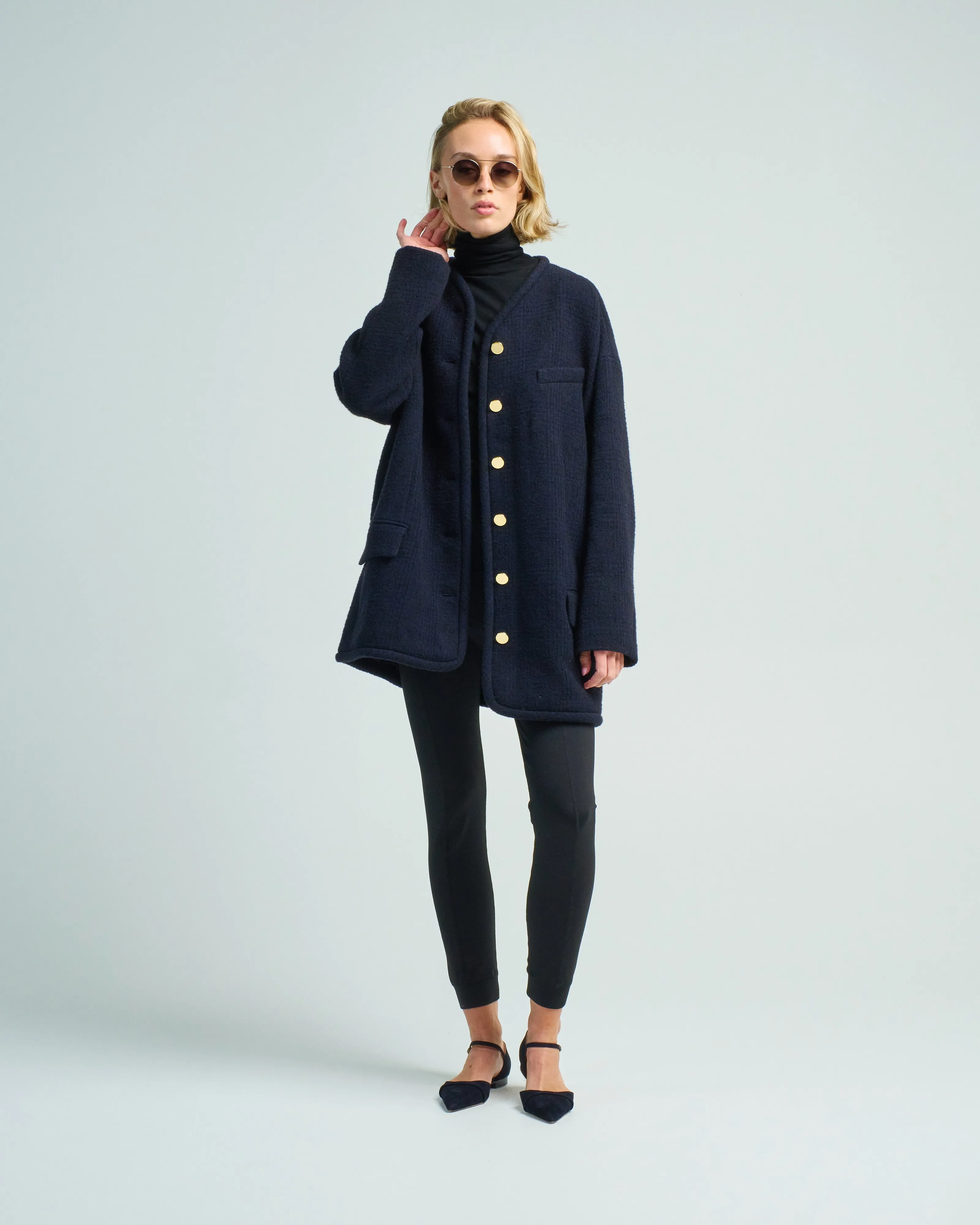 majeur boucle cardigan carcoat