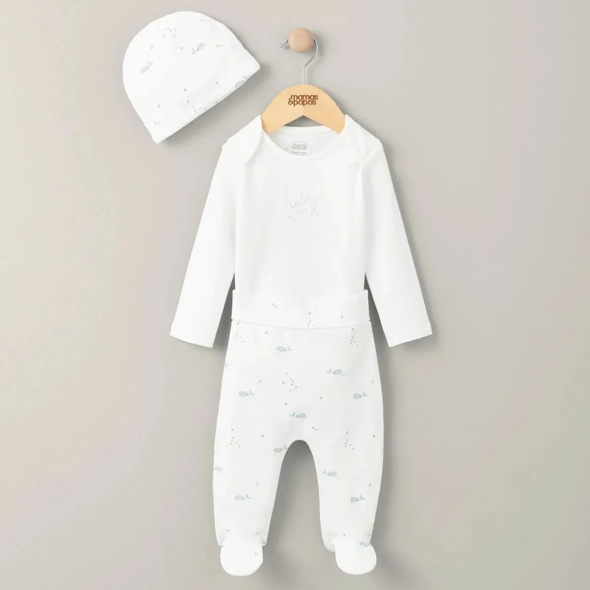 Mamas & Papas My First Outfit Set (3 Piece) - Whale