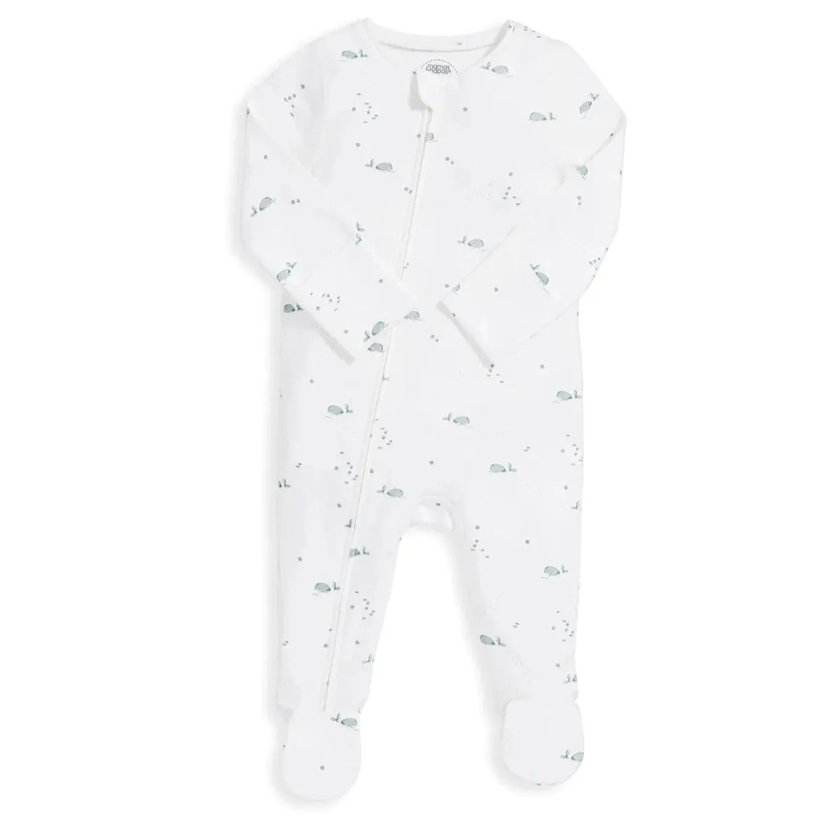 Mamas & Papas Whale Zip Sleepsuit