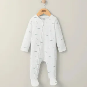 Mamas & Papas Whale Zip Sleepsuit