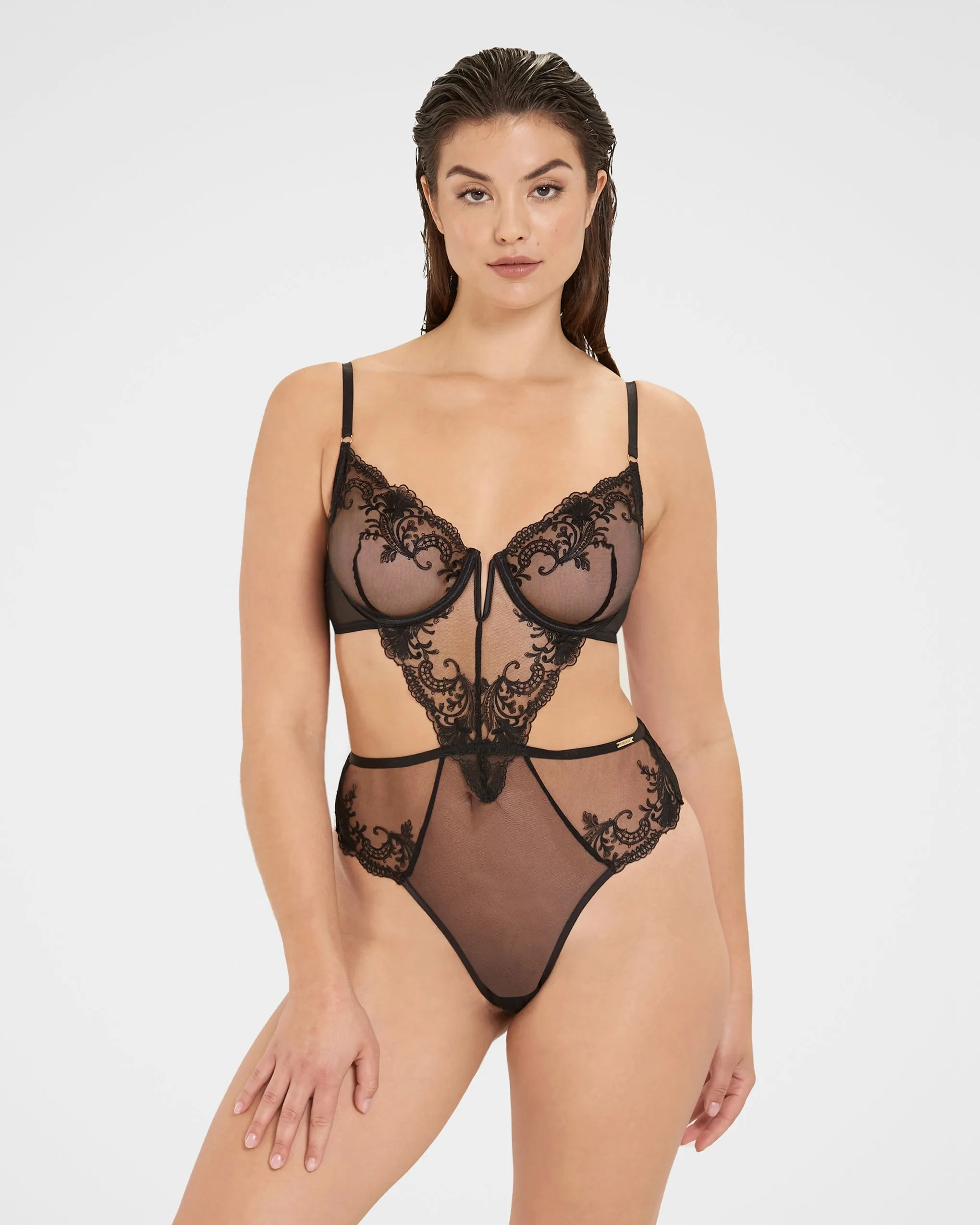 Marseille Wired Bodysuit Black