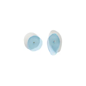 Maxi Sea Oak Studs in Brushed Silver