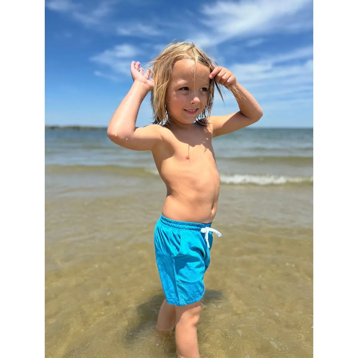 Me & Henry Splash Swim Shorts- Teal