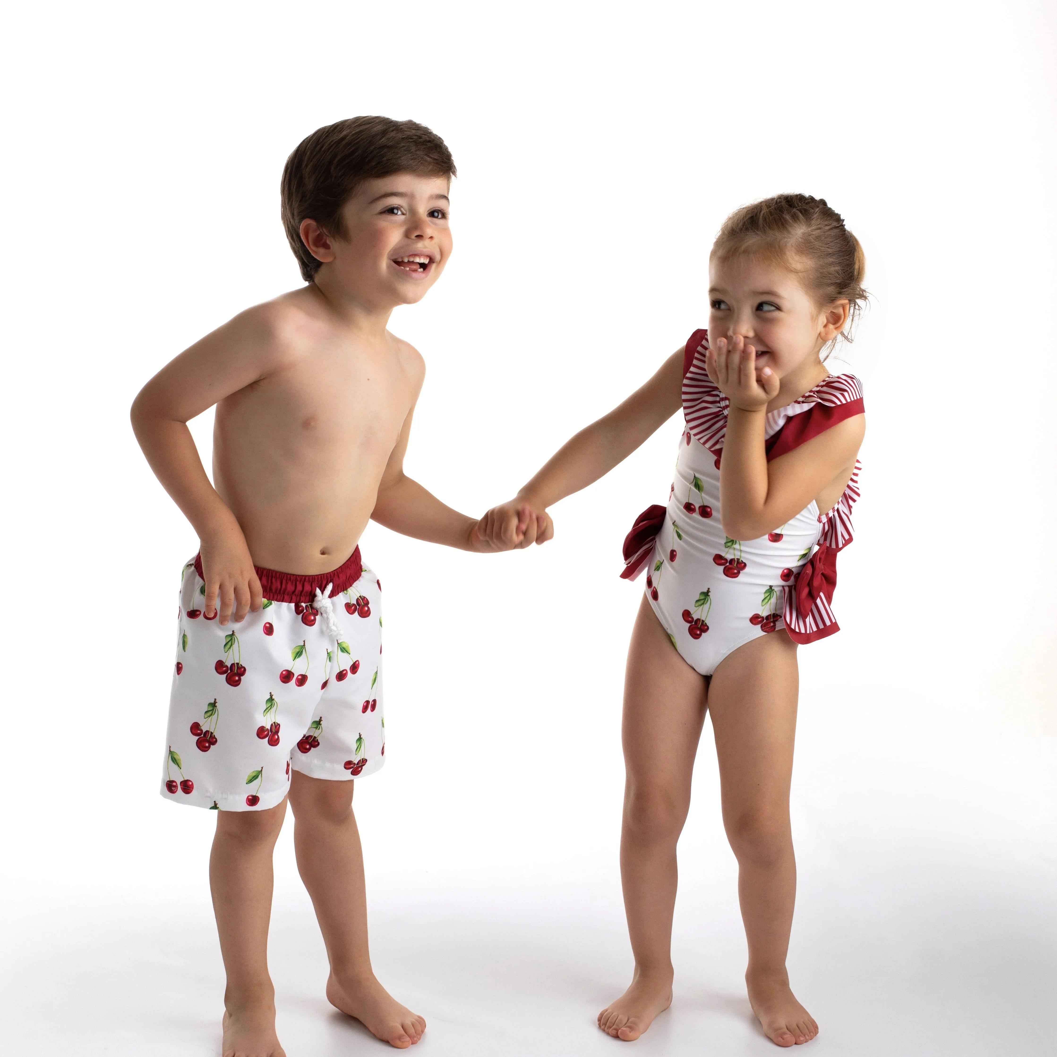 MEIA PATA - Cherries Print Swim Shorts