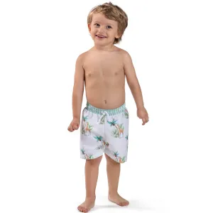MEIA PATA - Giraffe Print Swim Shorts - Green