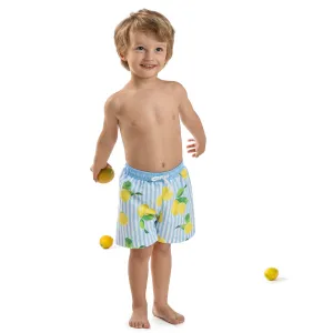MEIA PATA - Lemons Print Swim Shorts - Blue