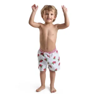 MEIA PATA - Raspberries Print Swim Shorts - Crimson