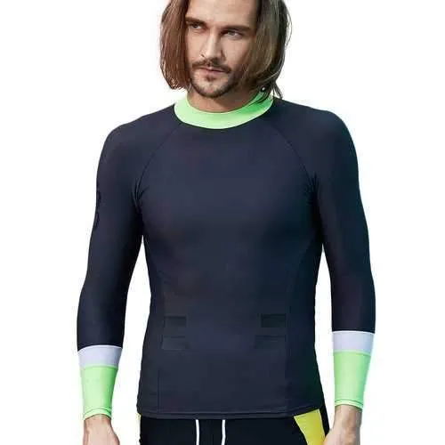 Men Surfing Sunscreen Swim Top