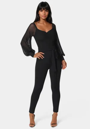 Mesh Off Shoulder Catsuit