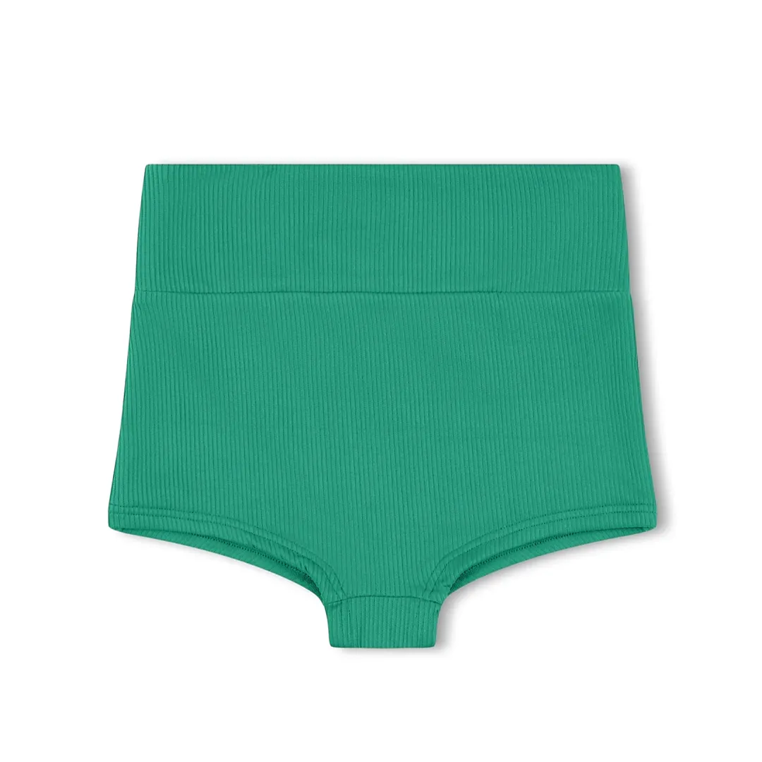 Mini Rib Logo Boy Short - Emerald