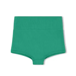 Mini Rib Logo Boy Short - Emerald