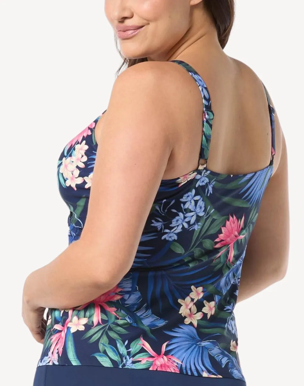 Monterey Tropical Lola Wrap Plus Size Tankini Top