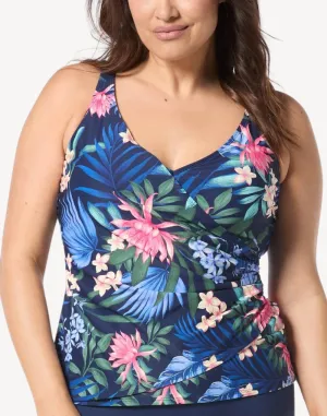 Monterey Tropical Lola Wrap Plus Size Tankini Top